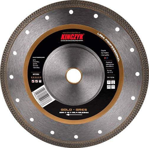 TARCZA GOLD-GRES 250X1.6/2.0X10X25.4/22.23 KINCZYK