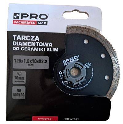 TARCZA DIAMENTOWA  125 x1,2x10,22,2mm  Slim PRO