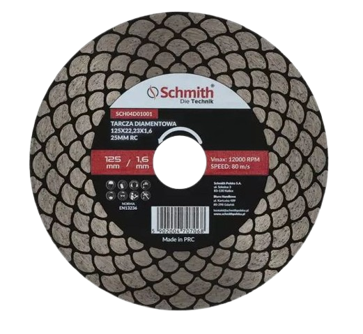 Tarcza diamentowa 125x22,23x1,6 25mm RC