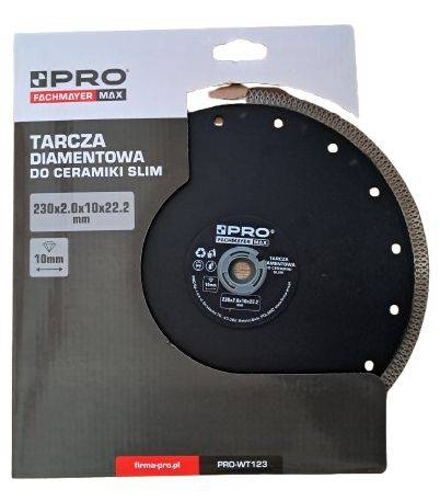 TARCZA DIAMENTOWA  230 x2,0x10,22,2mm  Slim PRO