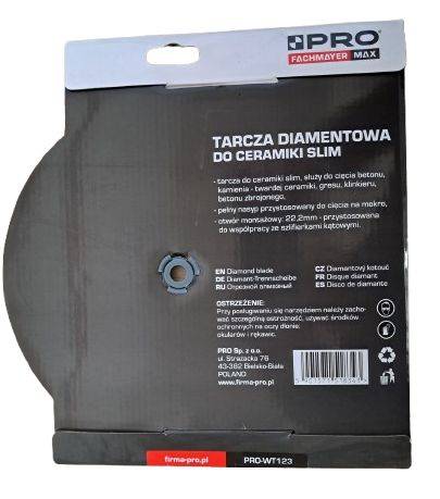 TARCZA DIAMENTOWA  230 x2,0x10,22,2mm  Slim PRO