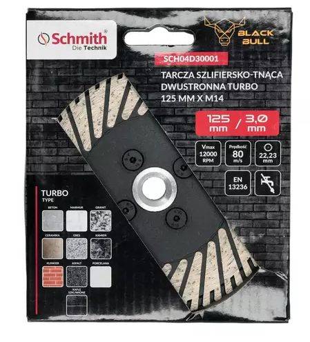 Tarcza szlif-tnąca dwustr. TURBO 125XM14 BLACKBULL