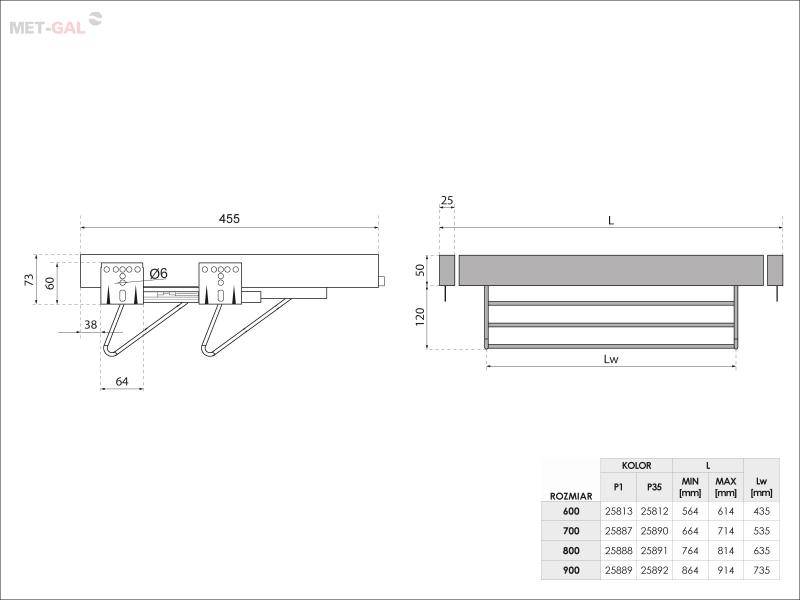 WB-666-900 P35 Kosz na buty SYMPHONY