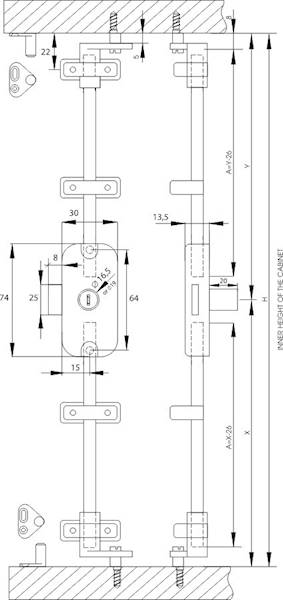 Zamek 922 master #J11 16,5x22 baskwilowy