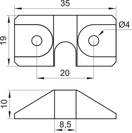 Stoper zamka centralnego PCV czarny 1018