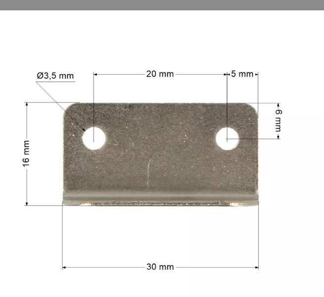 Płytka zaczepowa do zamka 850 siso L h-8mm
