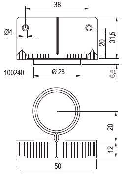 Regulowana nóżka meblowa P30/32 nośność 100kg