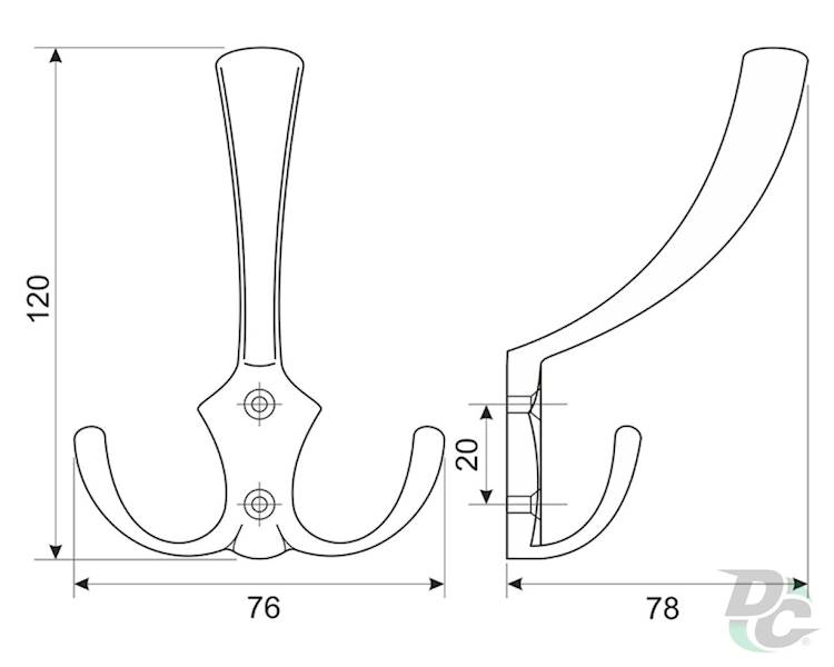 DW 59 G5 wieszak meblowy satyna 