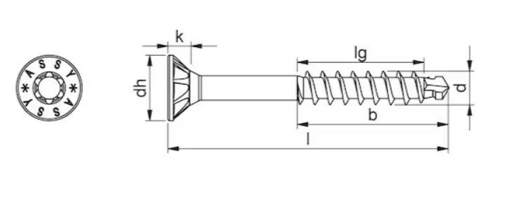 Wkręt assa 4x20/16 1000 szt 