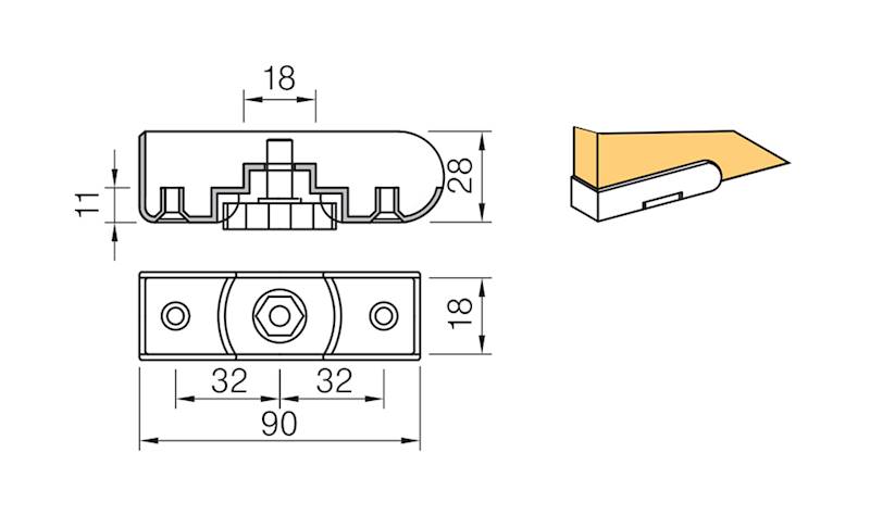 Nóżka regulowana PR 26 18 (śruba 82730)