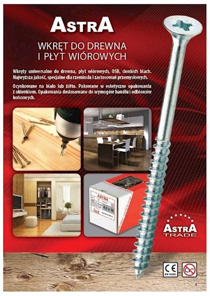 Wkręty Astra 4,0x50 ocynk (500)