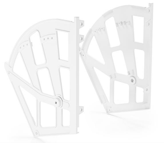 Półka na buty wachlarz 3-rzędowa biała