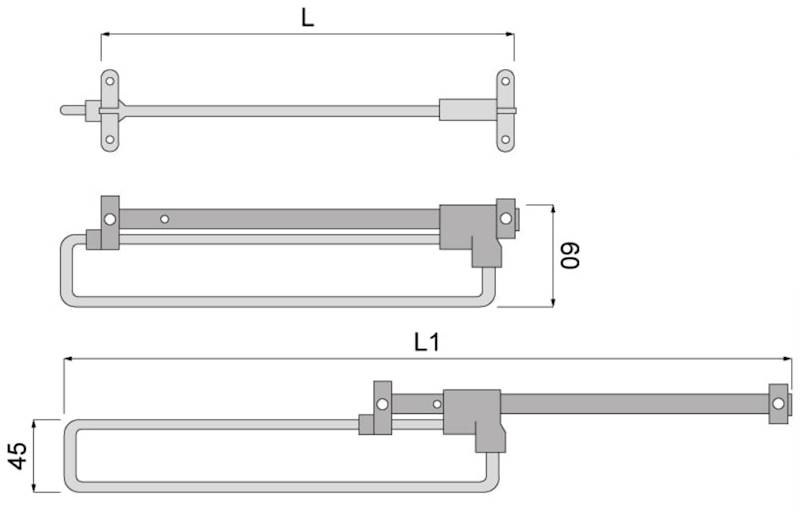 Wieszak wysuwny WM-140 L-450