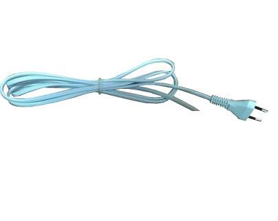 Kabel z wtyczką bez włącznika biały 2m