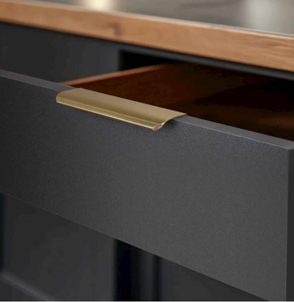 Uchwyt meblowy krawędziowy 128/150 złoty