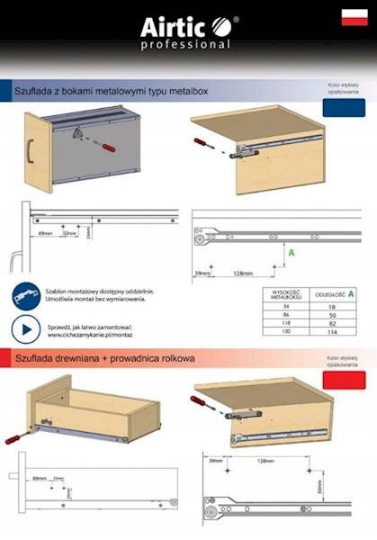 Spowalniacz do szuflad SLIM AIRTICBOX do metalbox