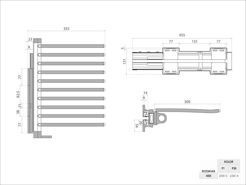 WB-667 P1 Wieszak na spodnie boczny SYMPHONY