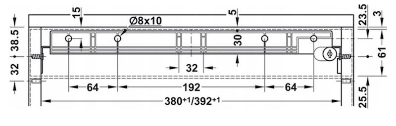 Hafele Piórnik bez prowadnicy
