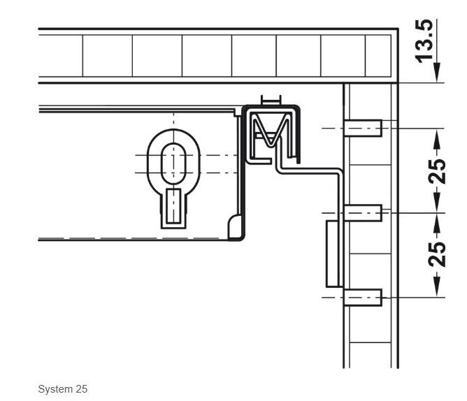 Hafele Prowadnica do piórnika