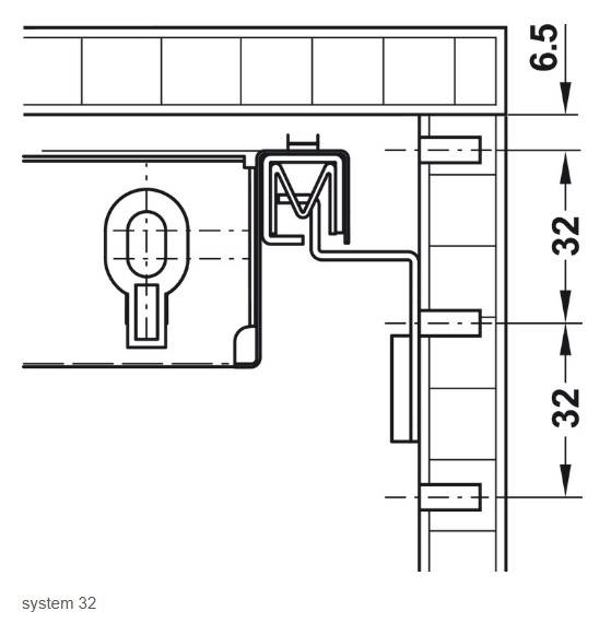 Hafele Prowadnica do piórnika