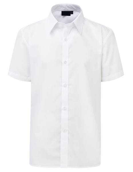 Koszula krótki rękaw dla chłopca biała