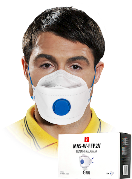 PÓŁMASKA PRZECIWPYŁOWA Z ZAWORKIEM FFP2