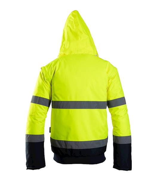 KURTKA OCIEPLANA BOMBER 2w1 OSTRZEGAWCZA