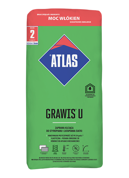 ATLAS ZAPRAWA KLEJOWA GRAWIS U 25KG SIATKA-STYROPI