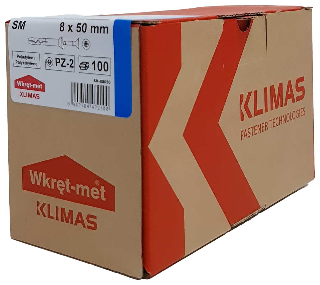 Kołki rozporowe uniwersalne KW 8x60 mm - (100 szt)