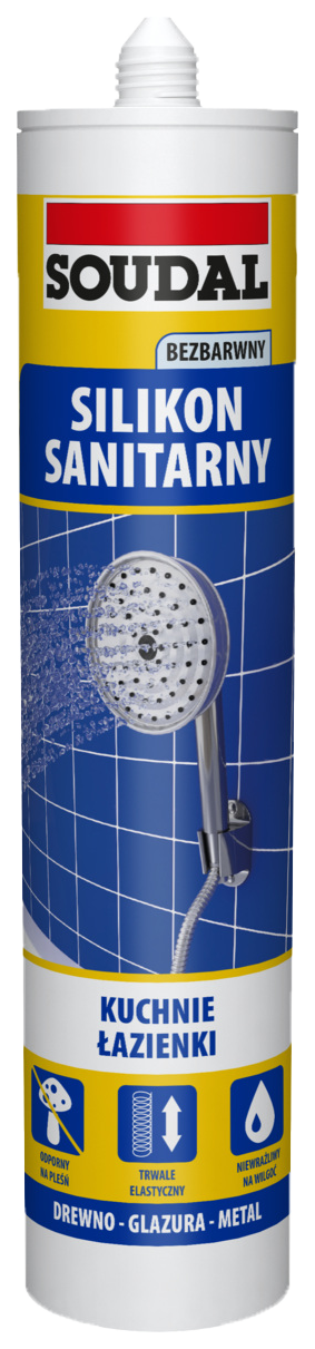 Silikon Soudal sanitarny 280ml |  BEZBARWNY