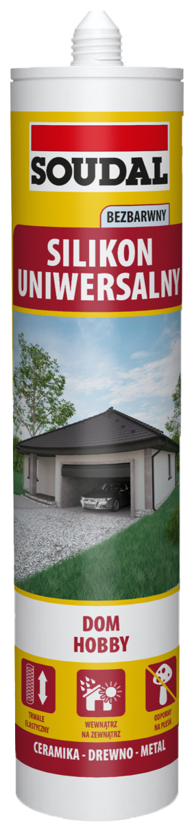Silikon Soudal uniwersalny 280ml |  BEZBARWNY