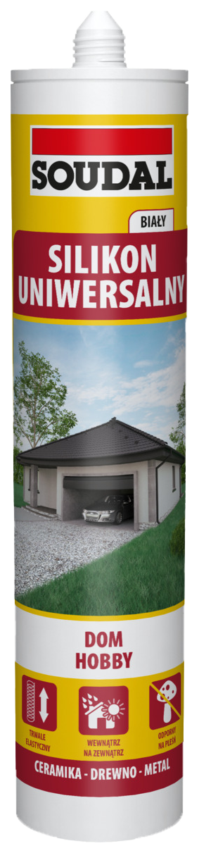 Silikon Soudal uniwersalny 280ml |  BIAŁY