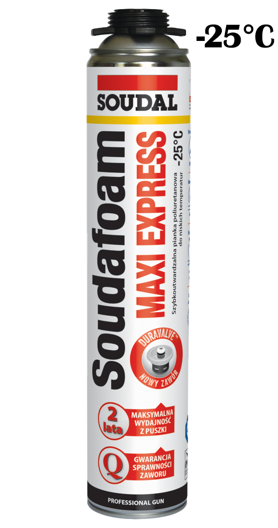 Piana pistoletowa Soudal MAXI EXPRESS 870ml | ZIMA (-25°C)