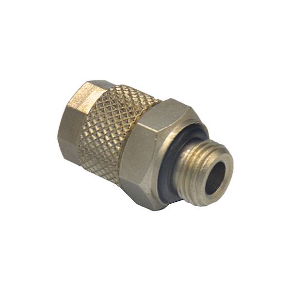Złączka bryzy metalowa prosta 6mm do GZ 1/8"  // AquaBreeze waterhose connector, screwed-in art. 65898