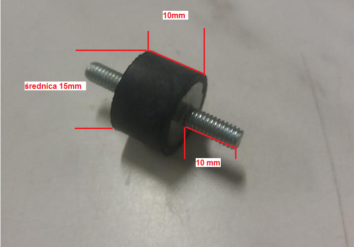 Tuleja gumowa wentylatora bocznego Ergo Classic ZAMIENIK // Rubber/metal buffer for side fan art 51736 