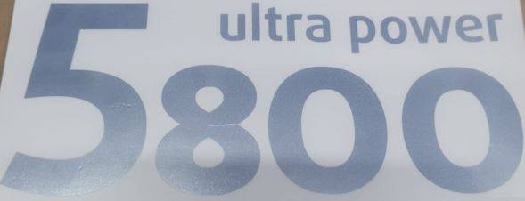 Naklejka Chromowana "5800 Ultra Power" Megasun KBL // Chrome sticker "5800 Ultra Power" Megasun KBL art. 00001262