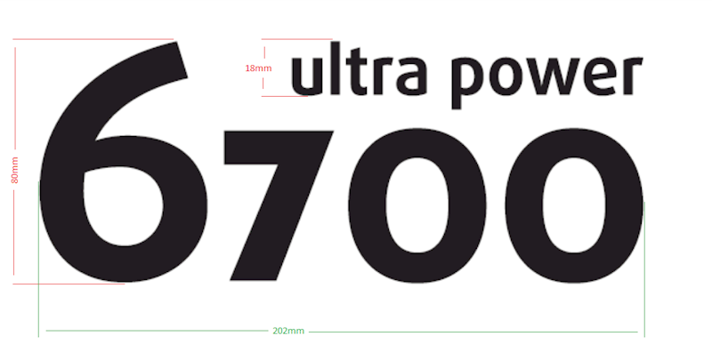 Naklejka na blende dolną // Bottom blende sticker MS 6700 ultra power art. 1013