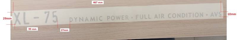 Naklejka blendy dolnej Soltron XL 75 Dynamic Power Full Aircondition AVS /zamiennik/ // Replacement sticker for lower blende art. 00881165
