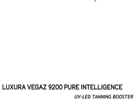Naklejka blendy dolnej "Luxura Vegaz 9200 PURE INTELIGENCE UV-LED TANNING BOOSTER" // Replacement sticker for lower blende art. 721024