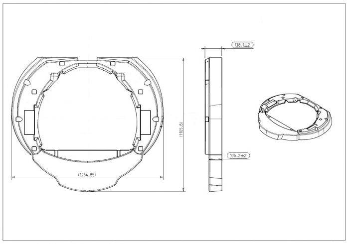 Obudowa podstawy urządzenia ORY Luxura V8 // Base plastic cover Luxura V8 art. 27987