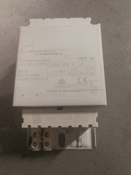 Dławik magnetyczny // Magnetic ballast 160W 230V/50 HZ Cubic art. 74216