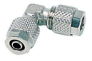Złączka bryzy metalowa kolanko 6mm // Metal angled connector art 100851 