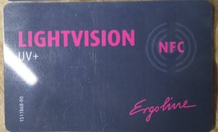 Karta NFC // NFC Card Lightvision "UV+15" art. 1511868-00