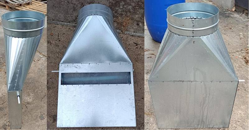 Wyrzut powietrza (komin) zamiennik KBL Alpha z klapą i siłownikiem / Air outlet replacement KBL Alpha with flap and actuator Art. 0002042