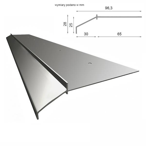 PROFIL OKAPOWY PROSTY K10 200CM 7037