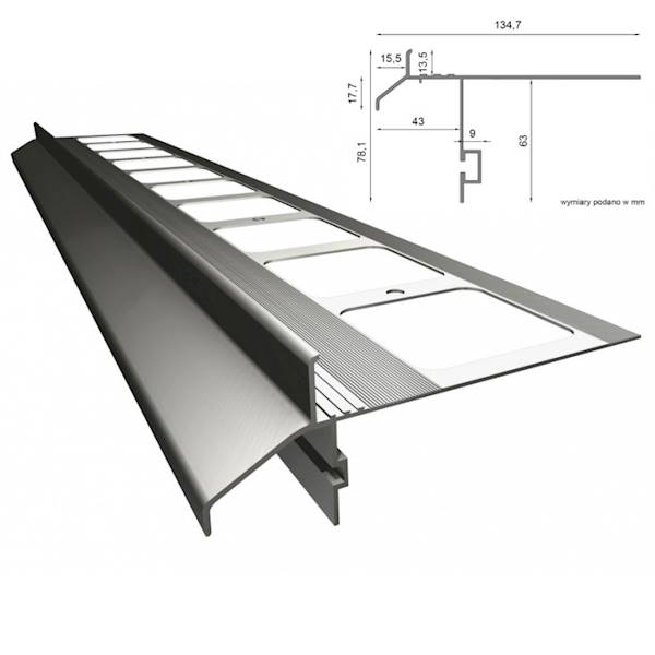 PROFIL OKAPOWY PROSTY K40 200CM 7037