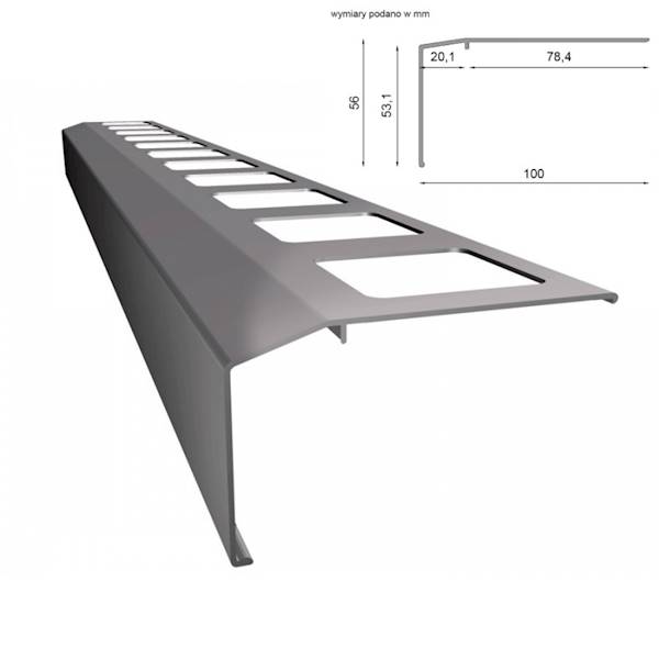PROFIL OKAPOWY PROSTY K301 200CM 7037