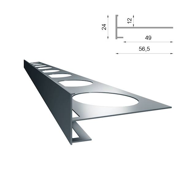 PROFIL SCHODOWY PROSTY SC1 200CM ALU
