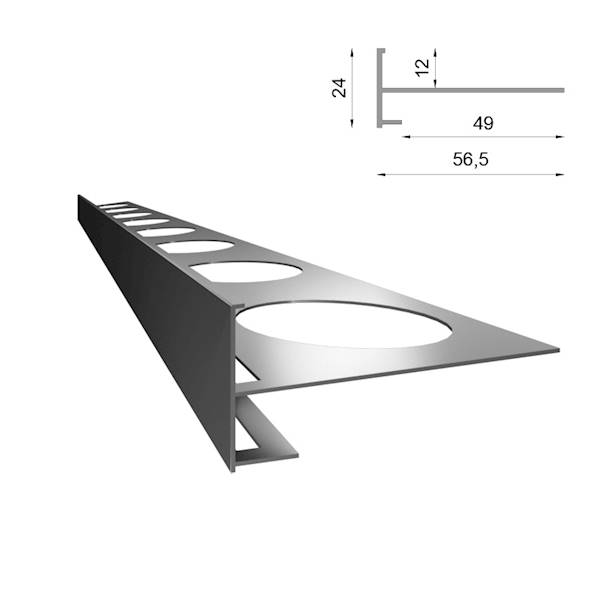 PROFIL SCHODOWY PROSTY SC1 200CM 7037