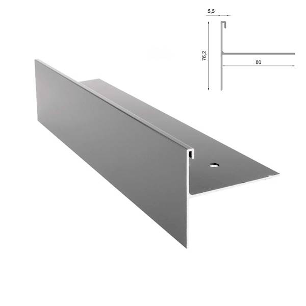 PROFIL OKAPOWY BOCZNY W35B 200CM 7037